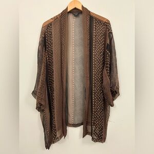 Banjara Kimono 100% Silk Boho 3/4 Sleeve One Size Kimono